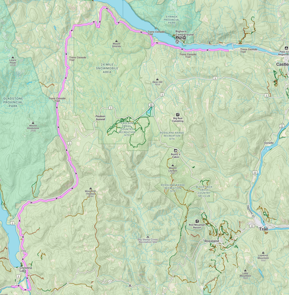 Columbia Western Rail Trail: Grand Forks to Castlegar